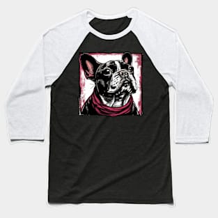 Retro Art French Bulldog Dog Lover Baseball T-Shirt